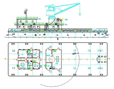 45m变幅式过载驳